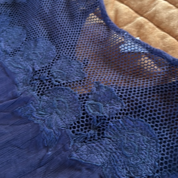 Anthropologie lilka Navy Lace Ravenna jumpsuit size M - Picture 7 of 9